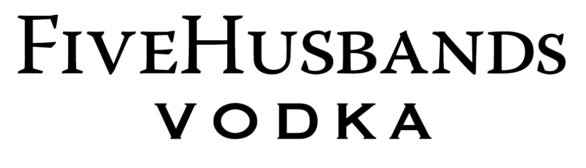 S229 Five Husbands Vodka Black Text